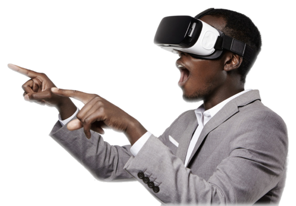 Man with Vr glasses